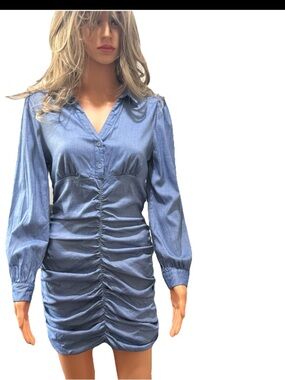french kyss Light Blue Top with Label Detail